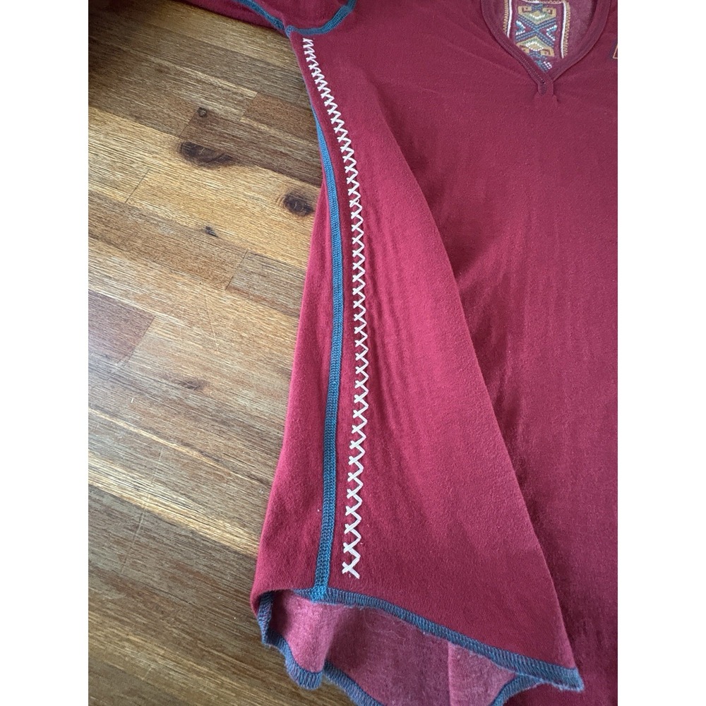 Alp-n-Rock Ladies Madeline Henley Shirt Women's Extra Small Deep Red Embroidered - Picture 14 of 16